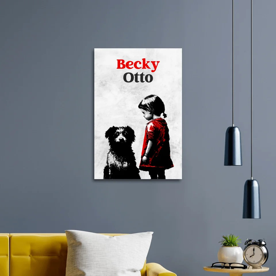 Banksy Girl Dog Personalisiert
