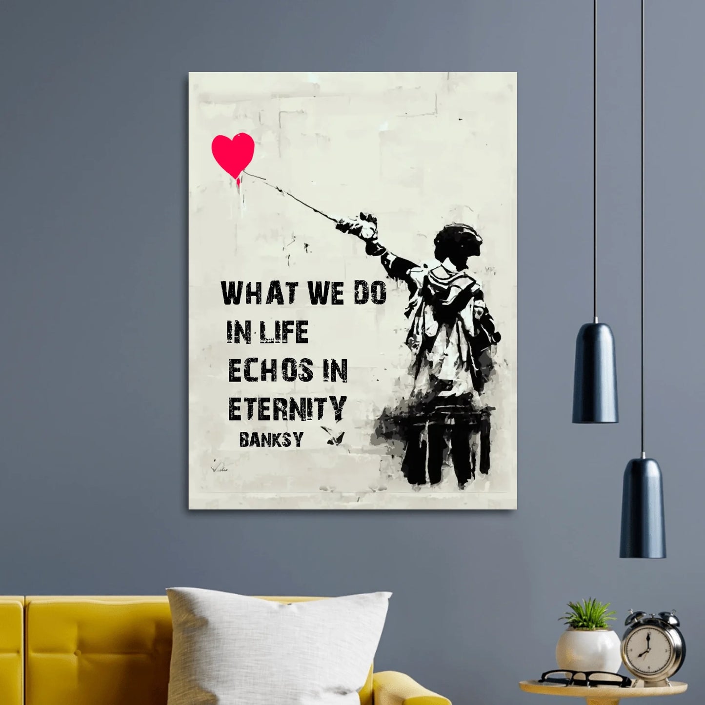 Banksy Solider Heart Personalisierbar